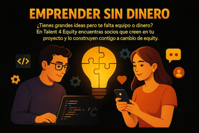 Emprende sin dinero con Talent 4 Equity